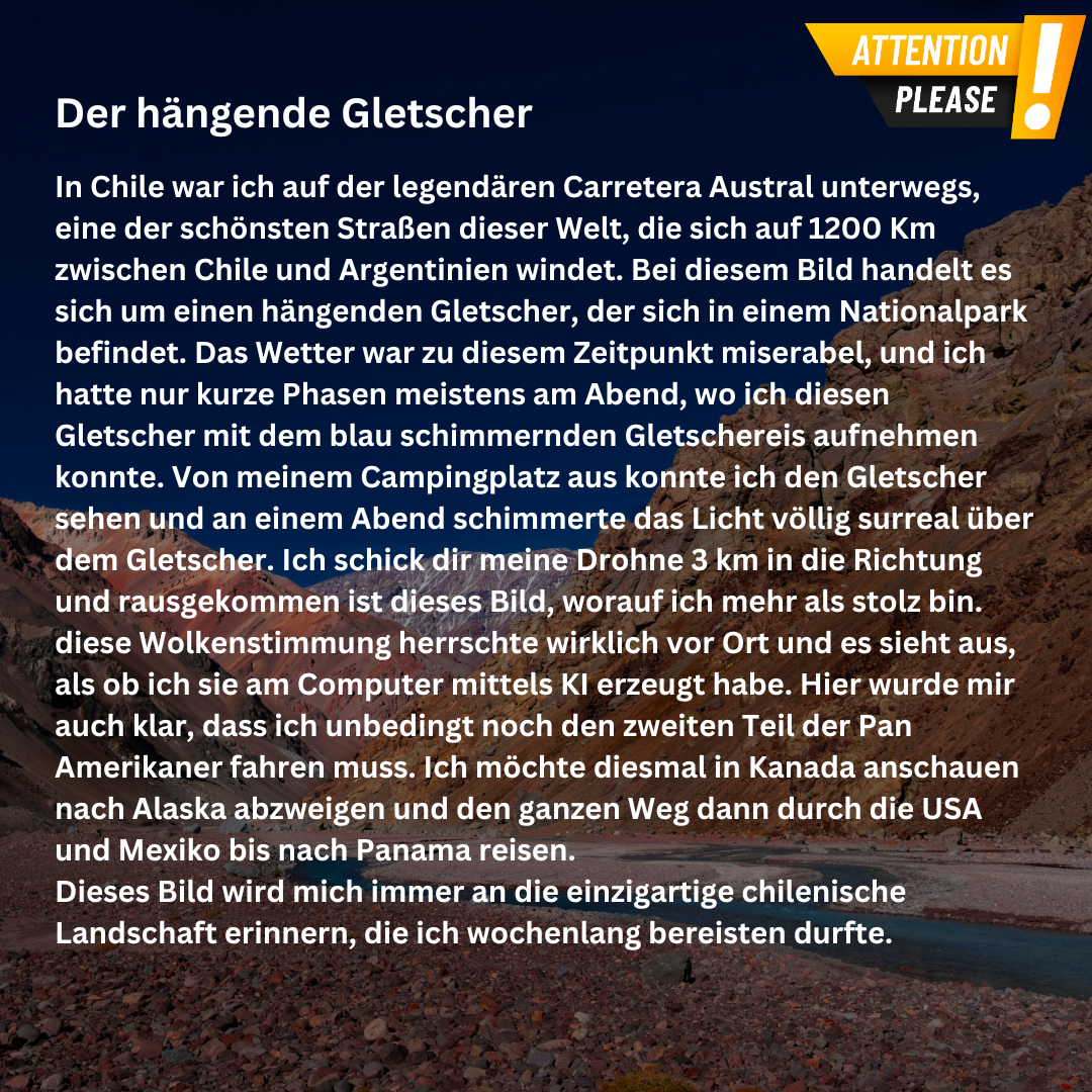 Premium Wooden Framed Poster With Museum-Quality Matte Paper - Der hängende Gletscher