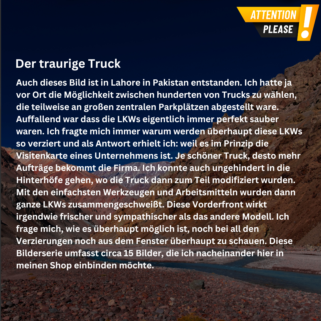 Acryldruck - Der traurige Truck