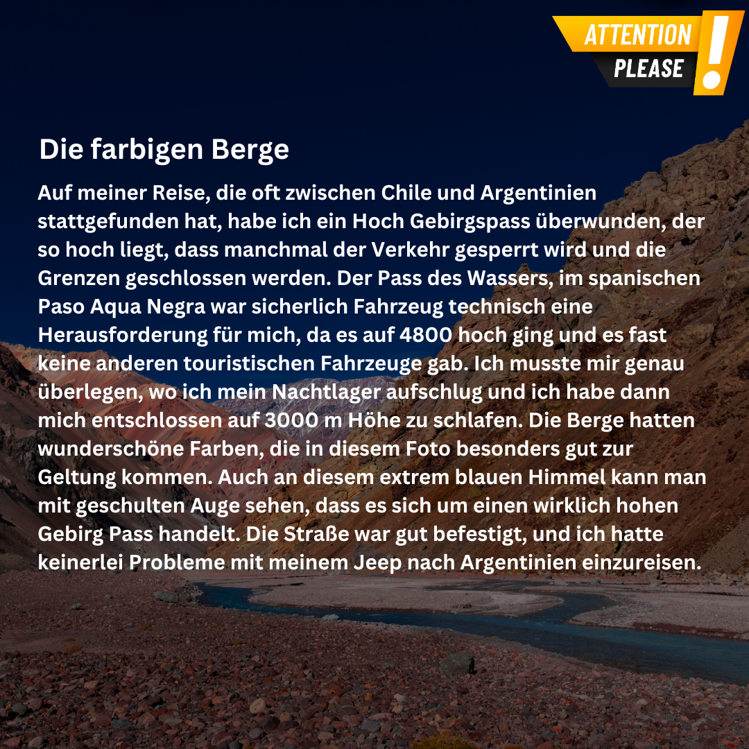 Aluminiumdruck - Die farbigen Berge