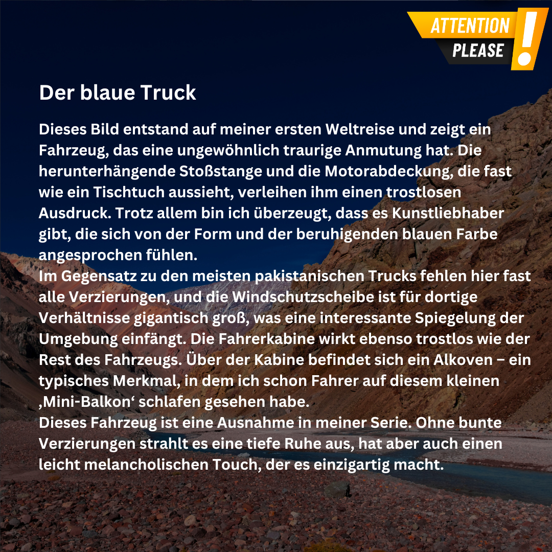 Acryldruck - Der blaue Truck