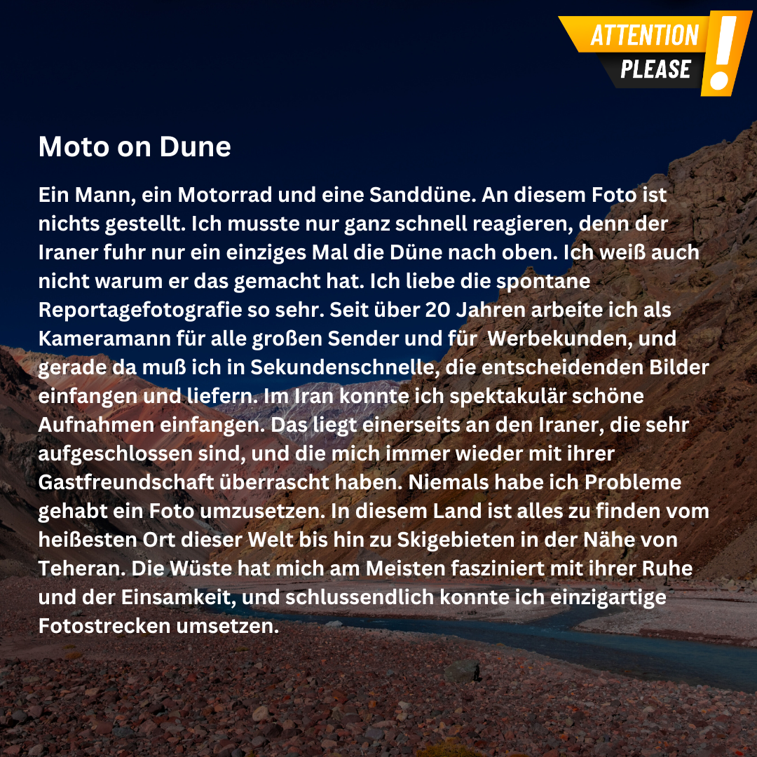 Aluminiumdruck - Moto on Dune