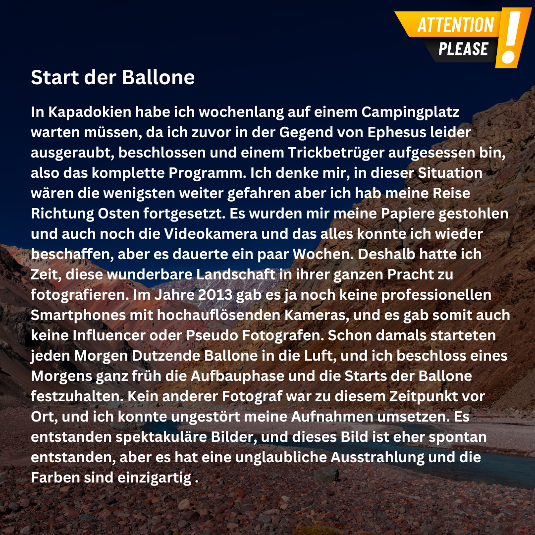 Leinwand - Start der Ballone