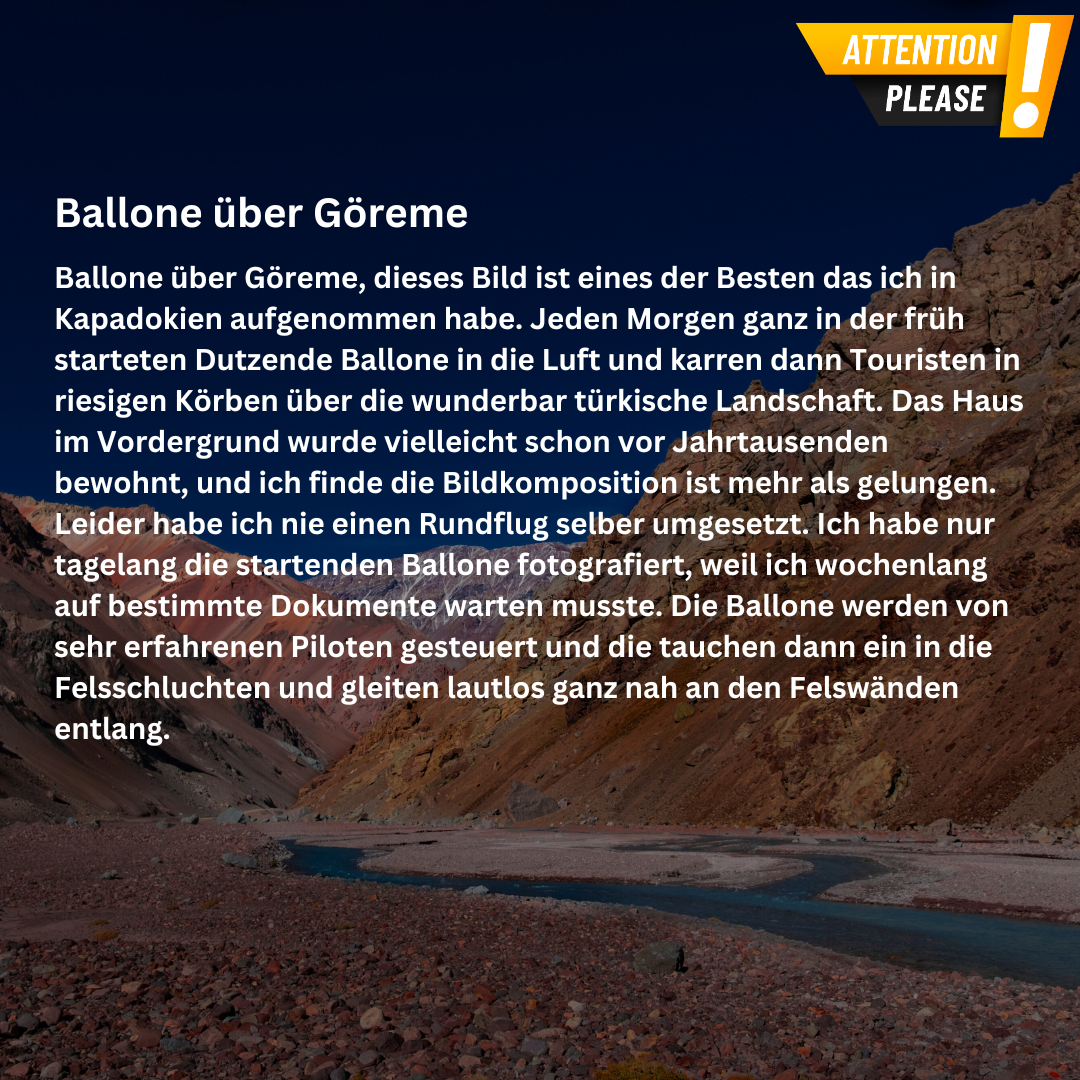 Acryldruck - Ballone über Göreme
