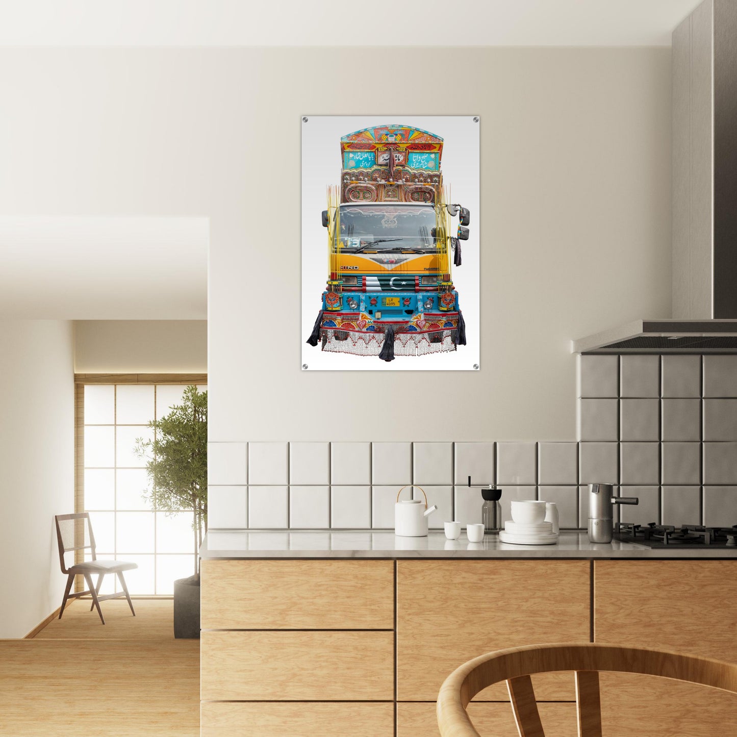 Acryldruck - Die gelben Stangen