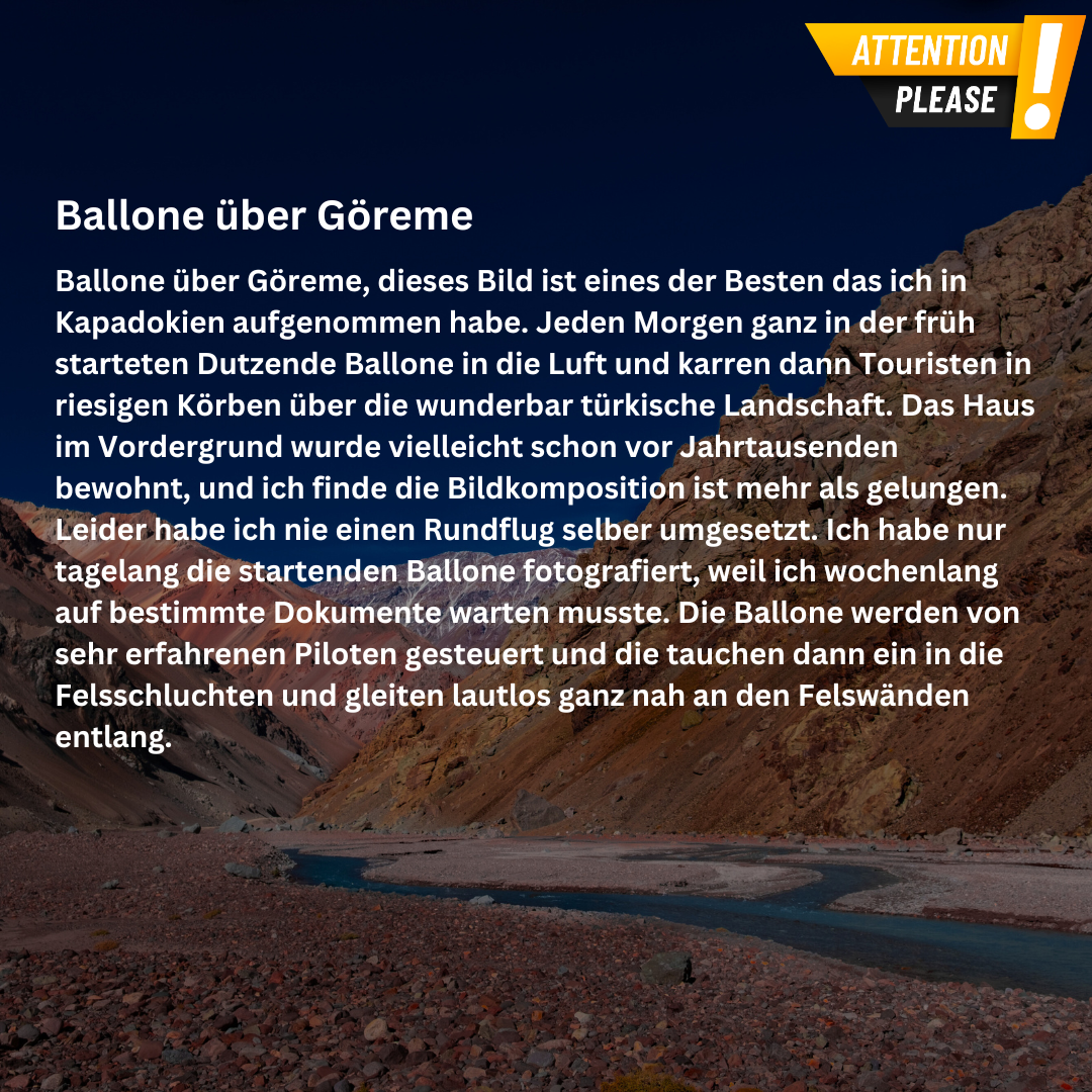 Leinwand - Ballone über Göreme